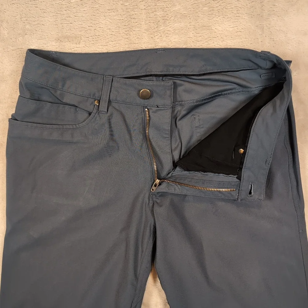 Lululemon ABC Pant Slim Mens 30x27 Blue Warpstreme‎ Performance Trousers